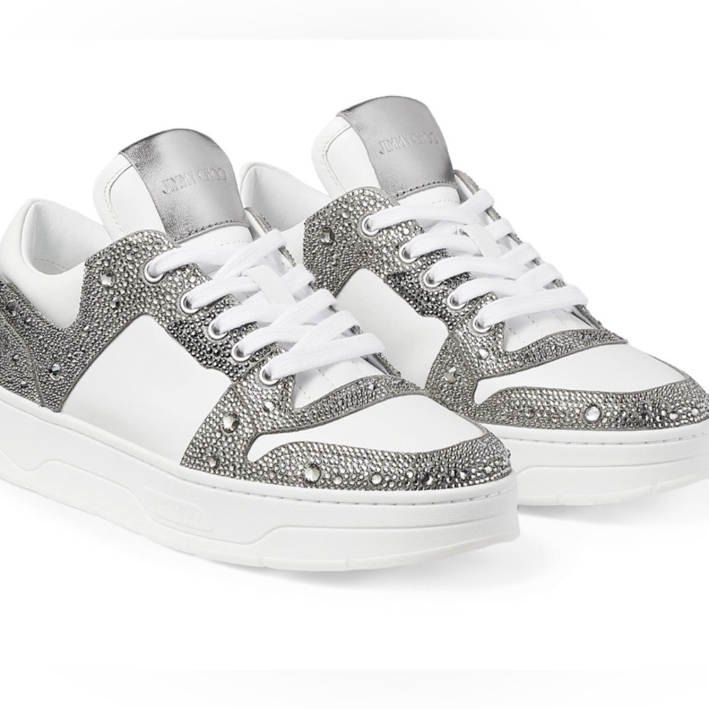 Jimmy Choo women Florent Low-Top bejeweled Sneakers NWOT